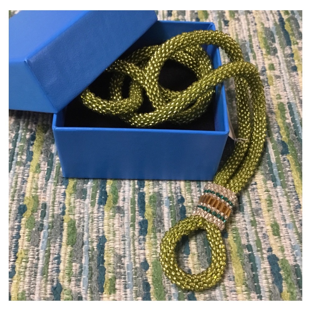 Lime Green Beaded Lanyard from Nepal